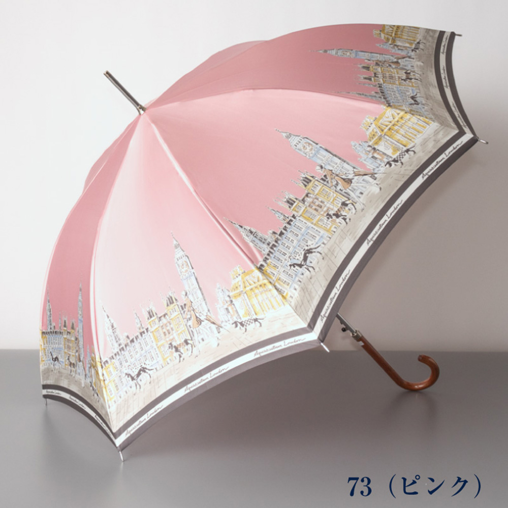 雨傘Aquascutum （アクアスキュータム）長傘（ピンク）
