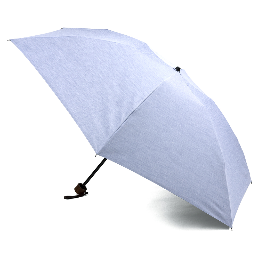 日傘　一級遮光55cmシャンブレー　グレー