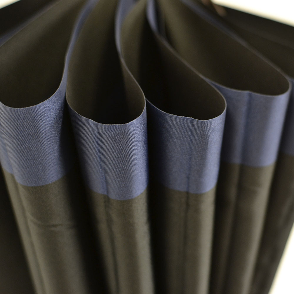 甲州織　紳士用　 橘(たちばな) 60×10　折傘　ブラック×ブルー