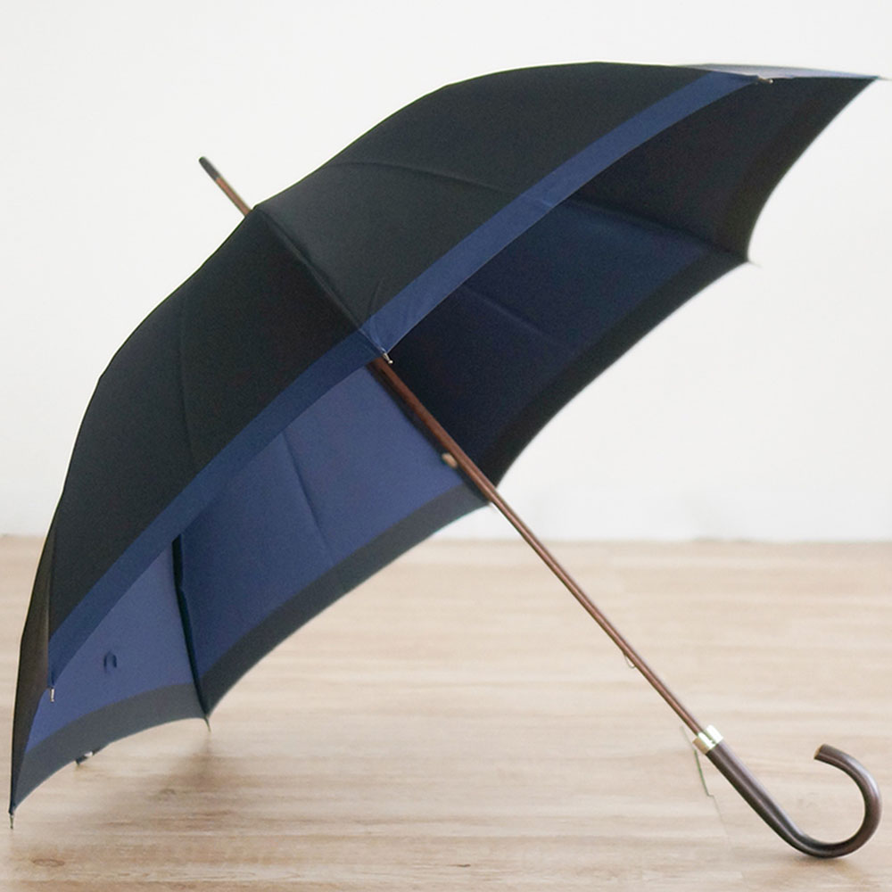 甲州織 紳士用 橘(たちばな) 65×8 木棒 長傘 傘もよう | よろずを継ぐ 