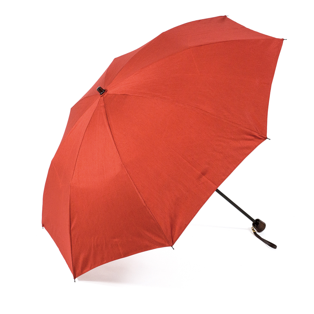 晴雨兼用シャンタン折傘　レッド