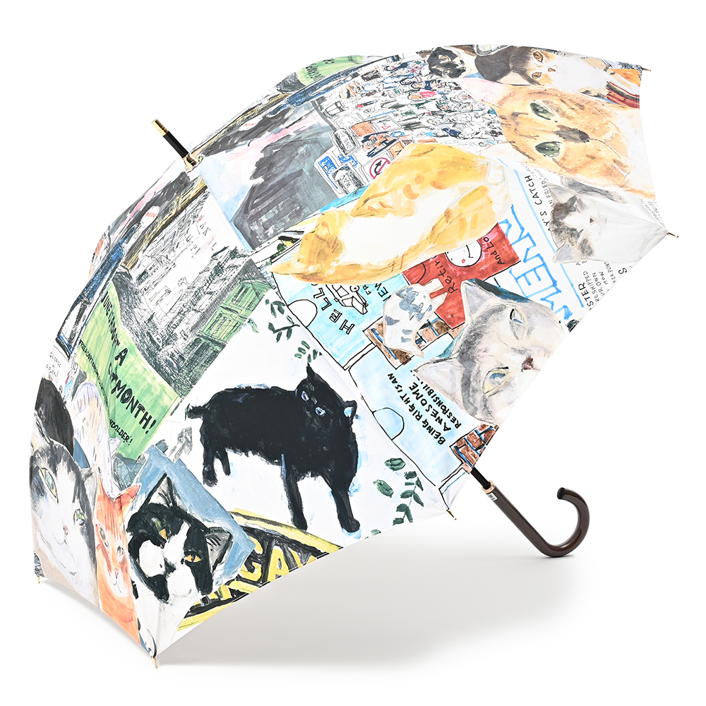 長傘 「猫絵暦六月＆猫絵暦九月」 傘もよう | よろずを継ぐもの｜継ぐ
