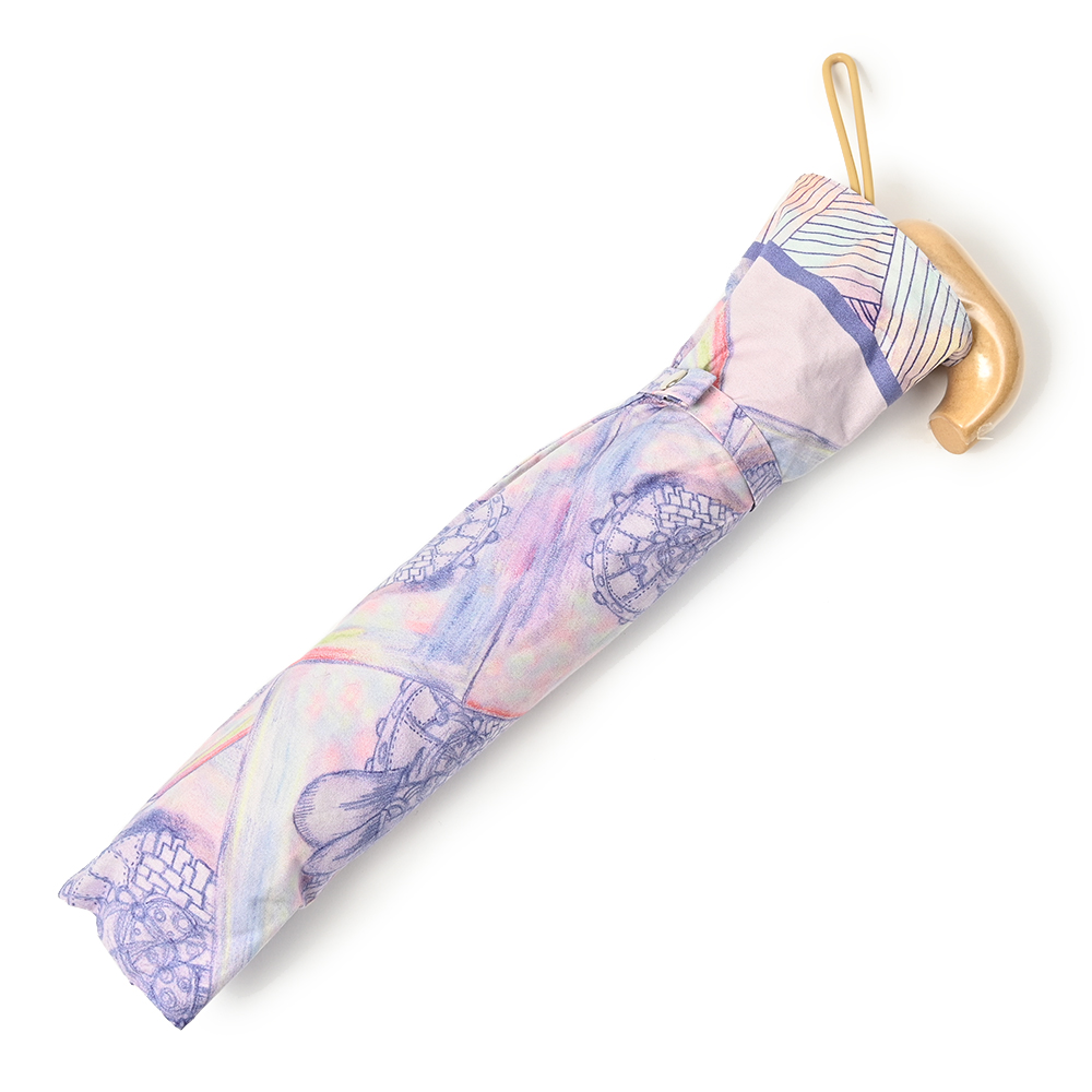 晴雨兼用折り畳み傘 発明家のスケッチブック 傘もよう | よろずを継ぐ