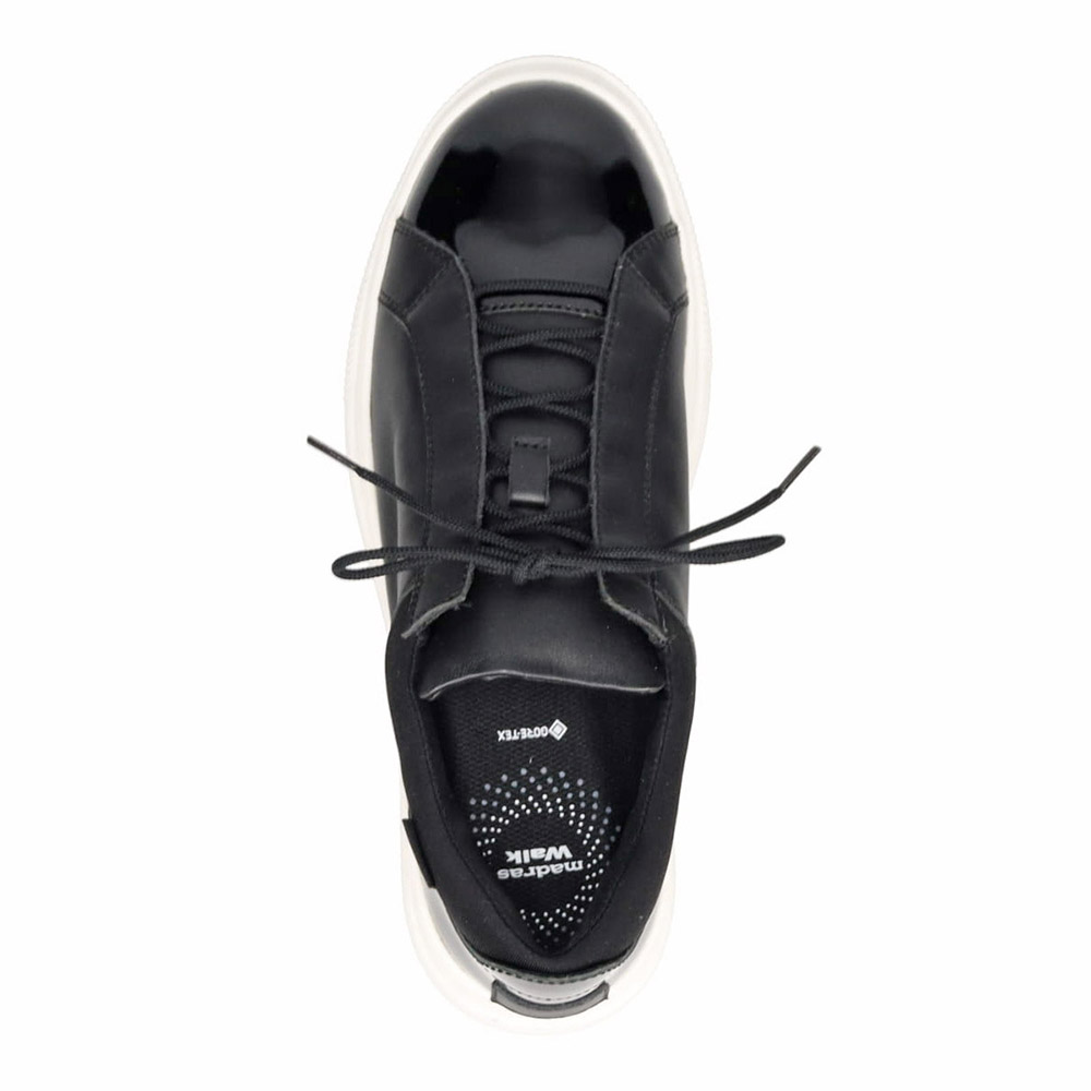 【GORE-TEX】厚底レザーレースアップスニーカー MWL1025　BLACK