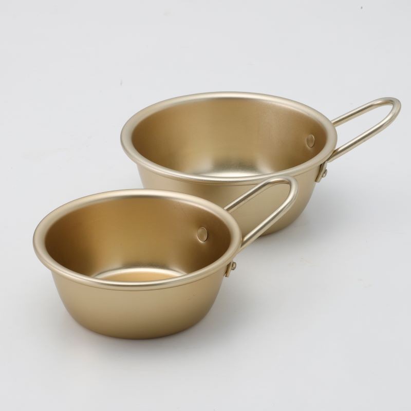 アルマイト手付マッコリカップ13cm ゴールド くらしのこみち