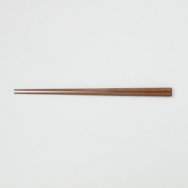 竹製　極細箸　燻し煤竹（擦り漆）