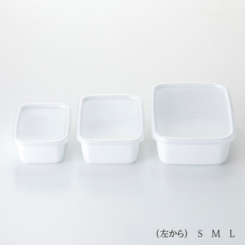ホワイトシリーズ レクタングル深型S シール蓋付 くらしのこみち