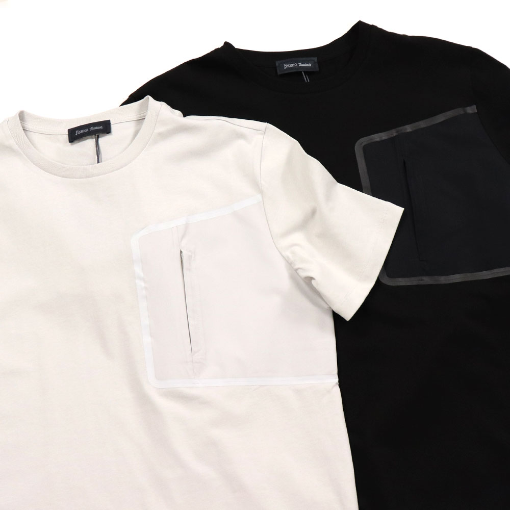 胸ZIPポケット付き　クルーネック Tシャツ/Laminar