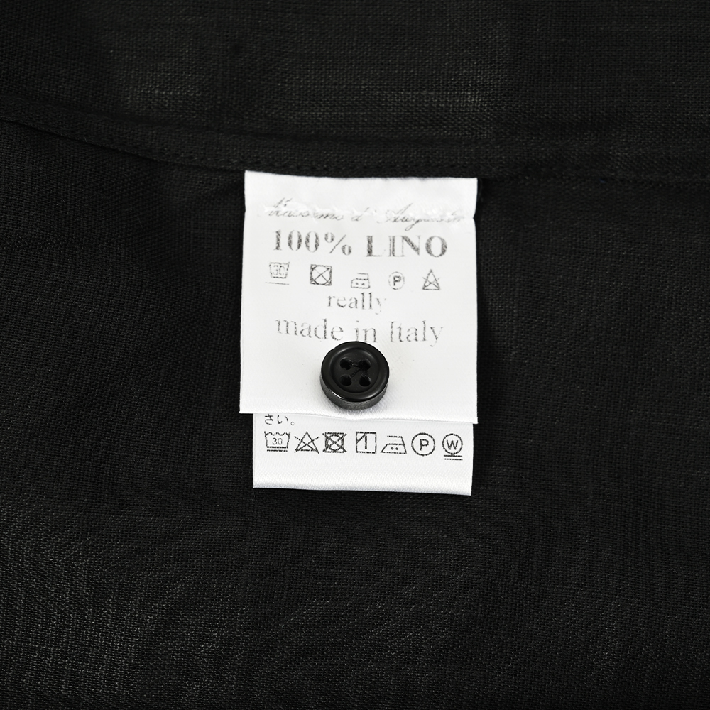 爆買い通販Massimo d’August カプリシャツ　リネン　ブラック　Lサイズ トップス