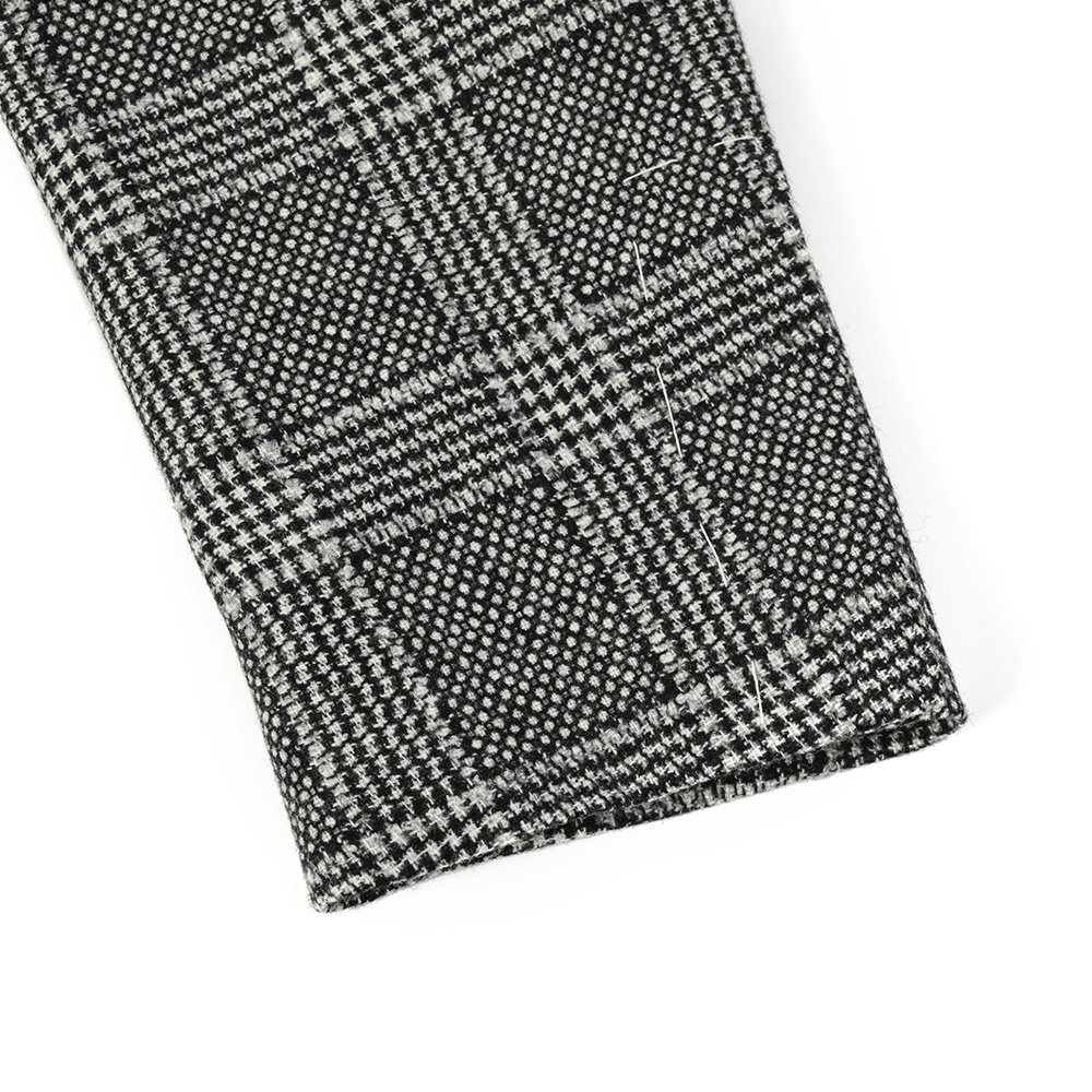 グレンチェック×バーズアイ ウールカシミヤジャケット Traditional グレンチェック×バーズアイ ウールカシミヤジャケット Traditional
