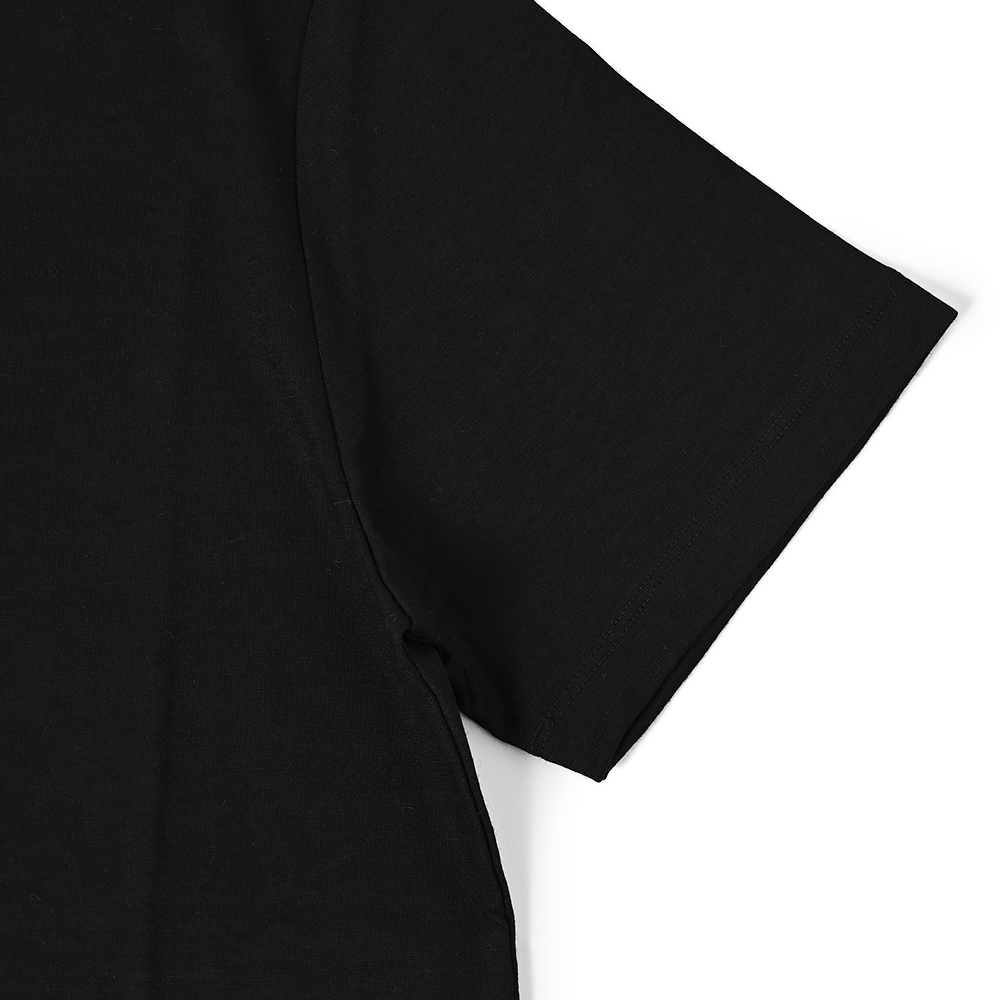 通年用 ウォッシャブルウール クルーネックTシャツ ブラック