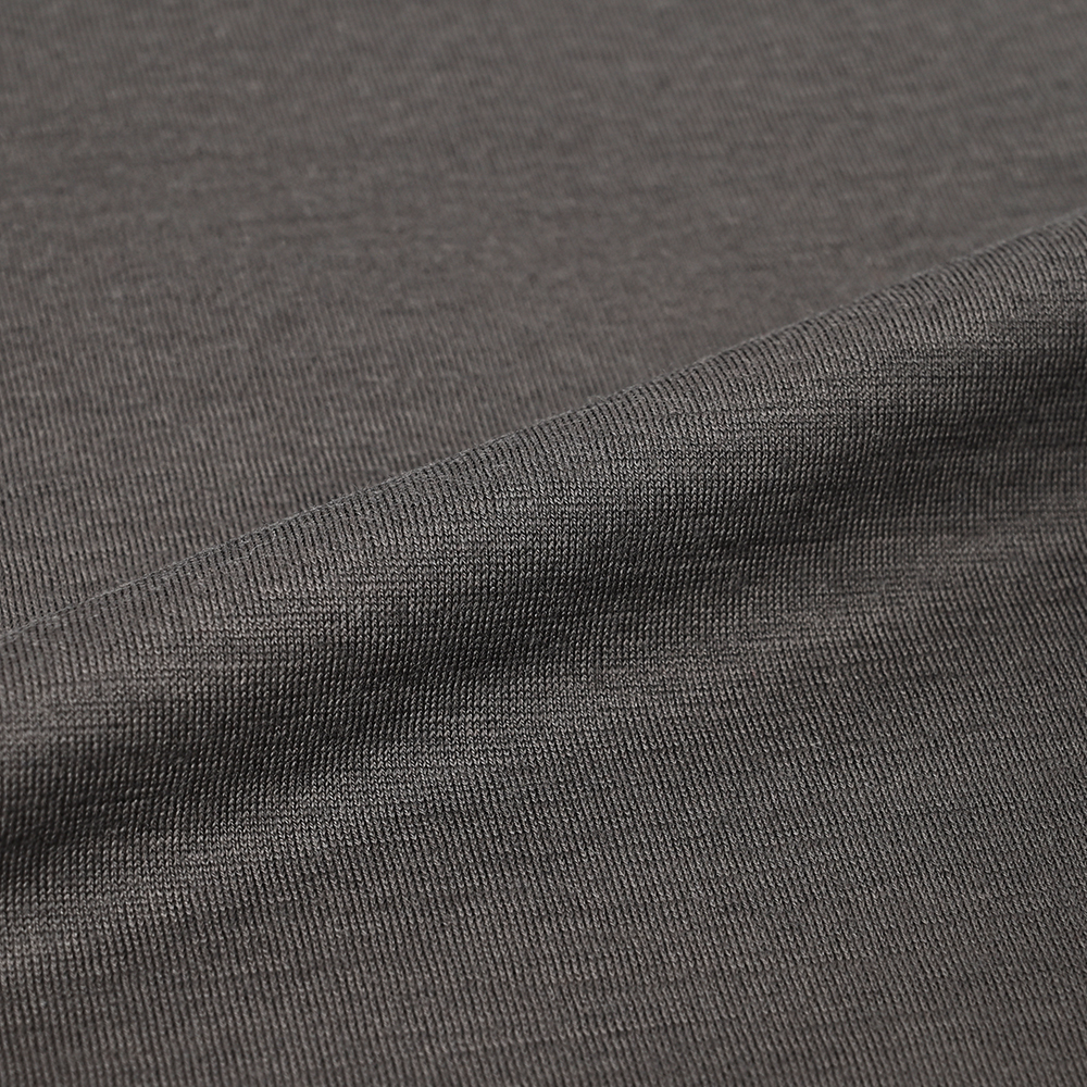 通年用 ウォッシャブルウール クルーネックTシャツ ダークグレー