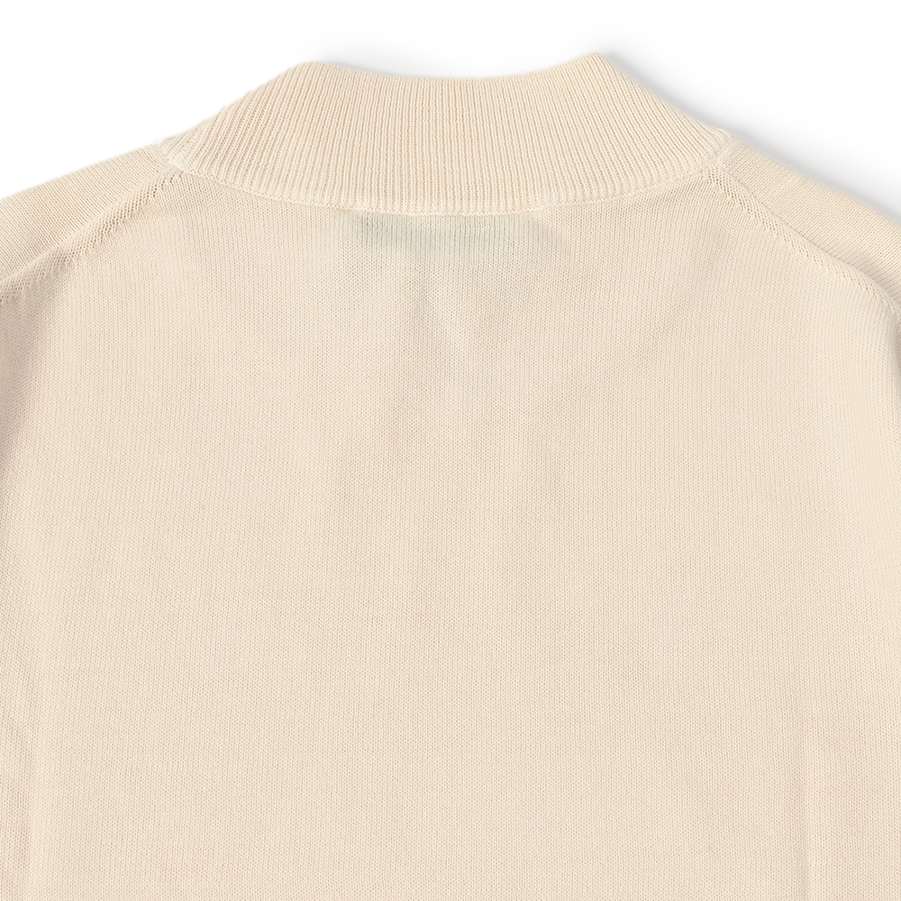 12ゲージソフトコットンモックネックニット ホワイト COLLECT W