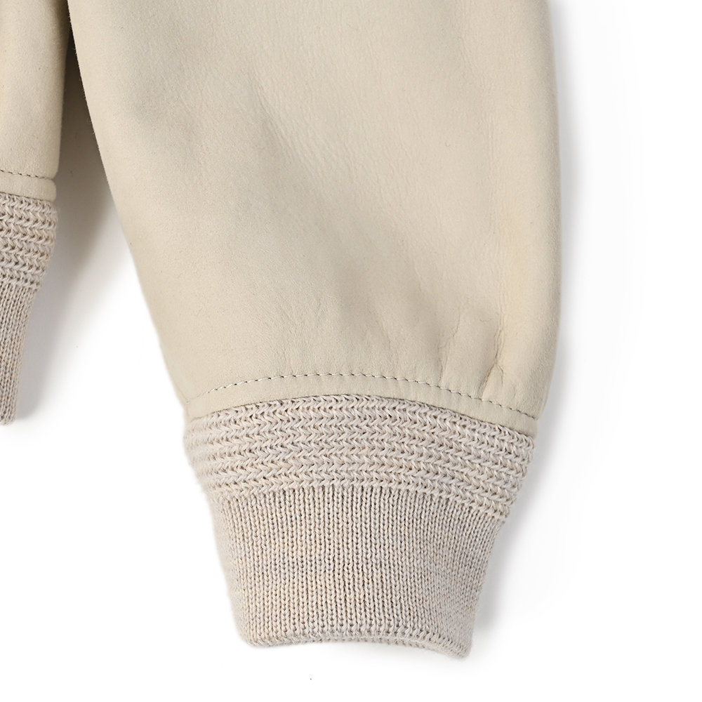 ムートンレザーA-2フライトジャケット ホワイト COLLECT W | よろずを