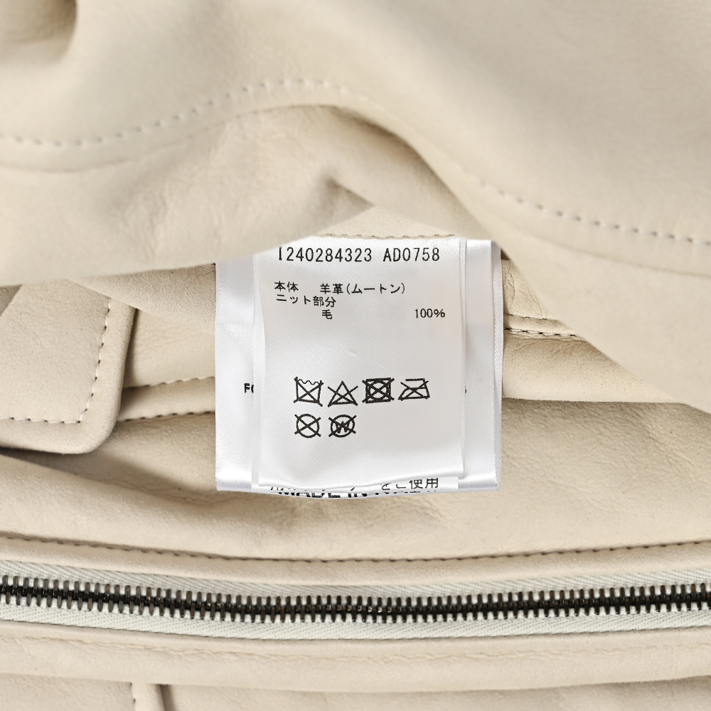 ムートンレザーA-2フライトジャケット ホワイト COLLECT W | よろずを