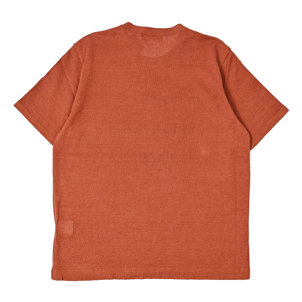 リネンコットン CHILL レタードTシャツ テラコッタ トラディショナル