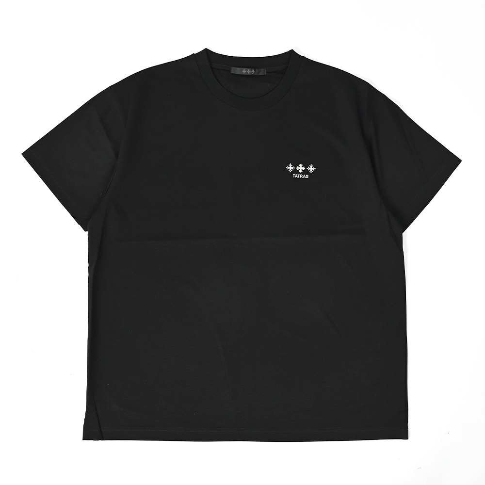 ウォッシャブルシルク クルーネックTシャツ ブラック