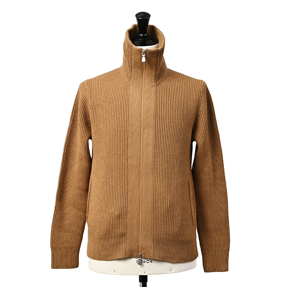 ジーロンラム×カシミヤ タートルネック キャメル Traditional Standard