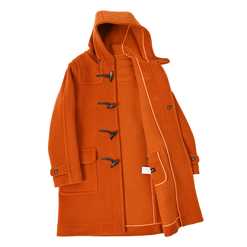 Joshua Ellis ウール ヘリンボーン ロング ダッフルコート REGULAR FIT