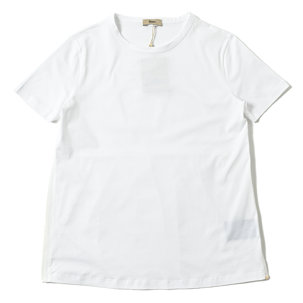 コットン＆タフタ Tシャツ　ホワイト