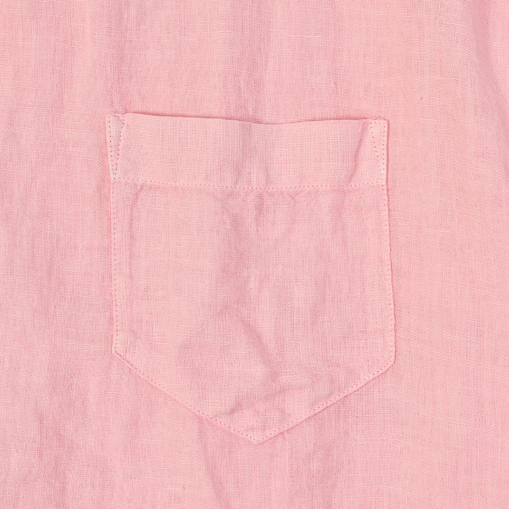 リネンシャツ　ピンク