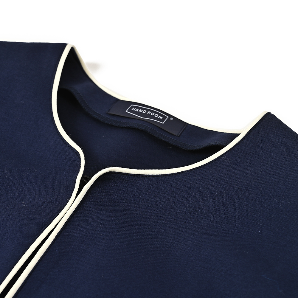 ノーカラージャケット ネイビー Traditional Standard | よろずを継ぐ