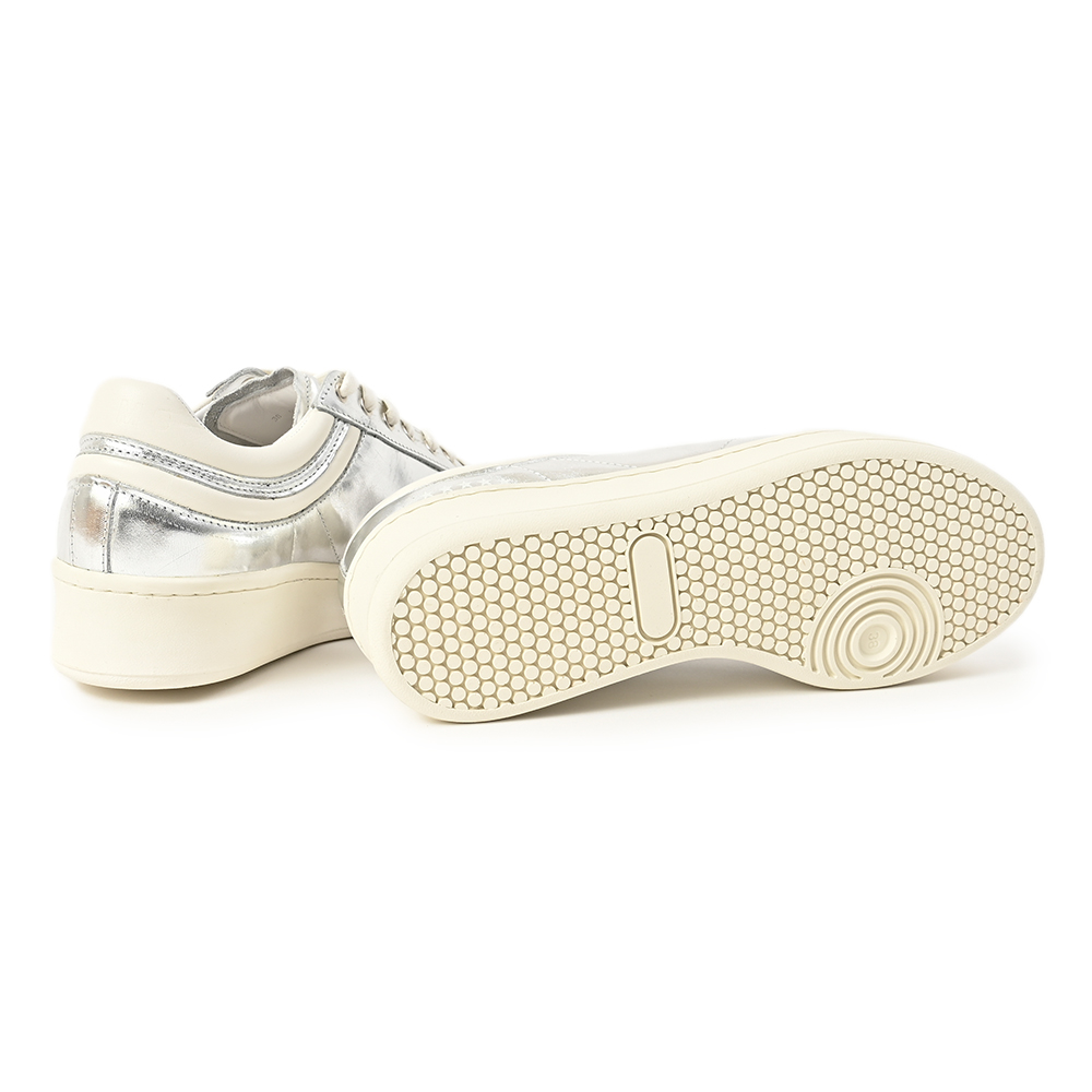 フライングエース スムースレザー スニーカー シルバー | よろず