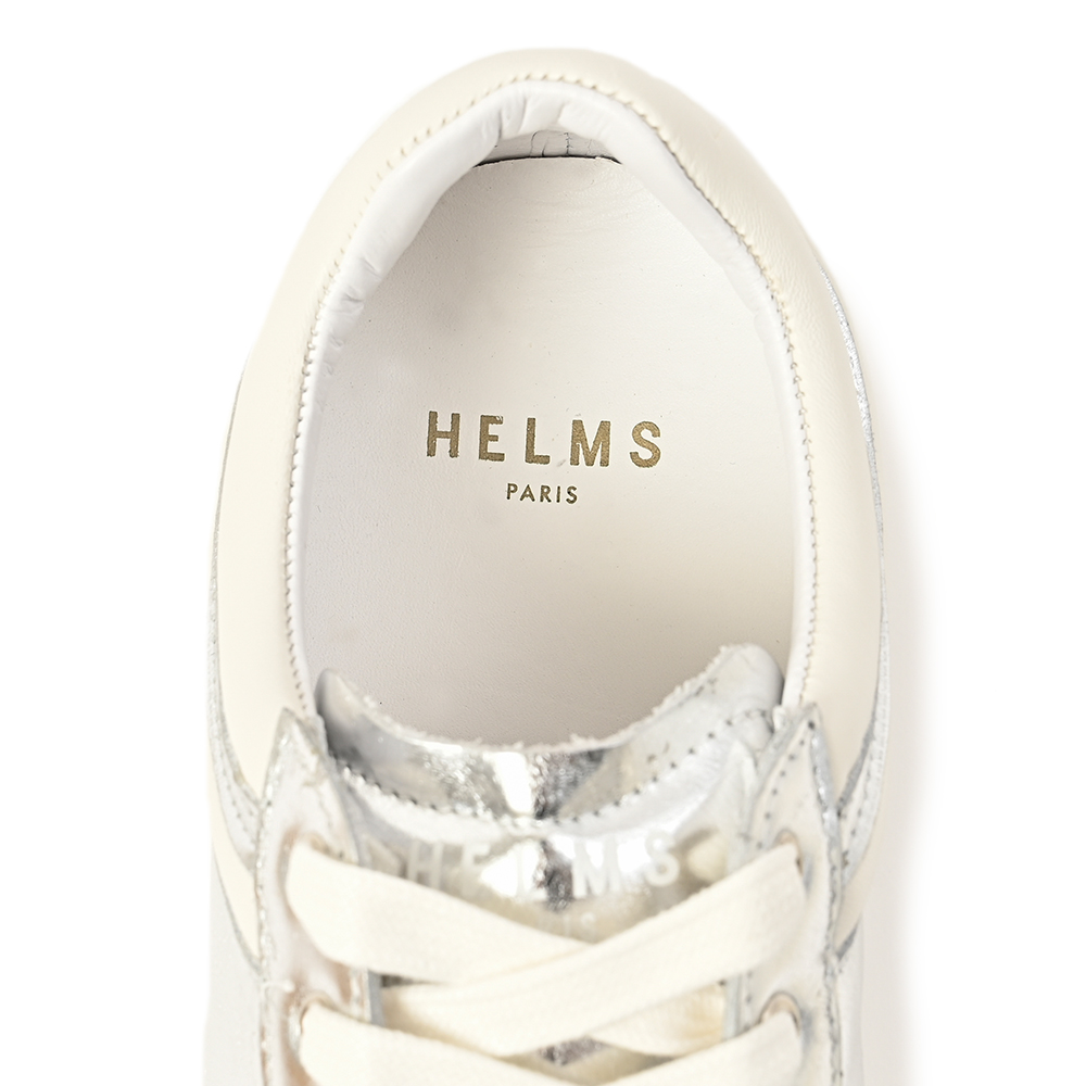 フライングエース スムースレザー スニーカー シルバー | よろず