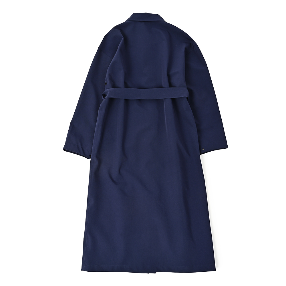 ウェルターシェルター ロングステンカラーコート ネイビー