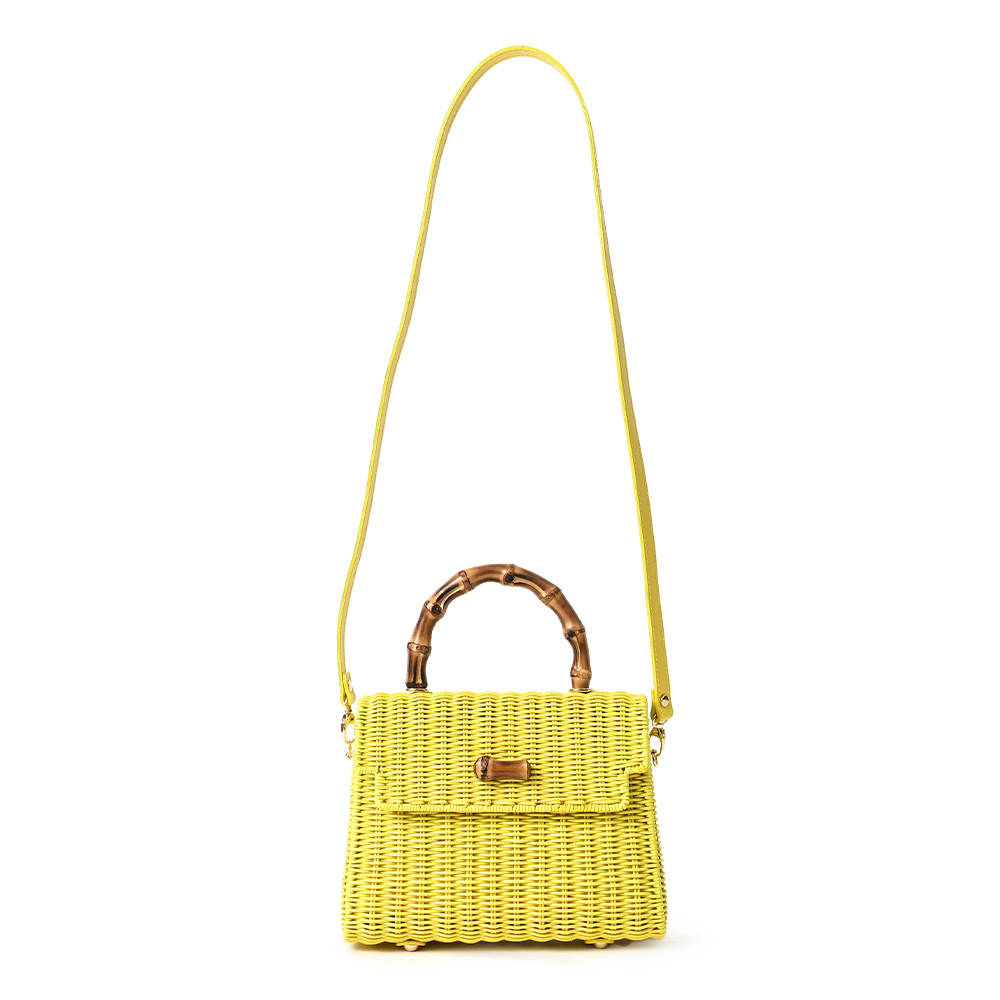 籐カゴバッグ イエロー トラディショナルスタンダード | よろずを継ぐ