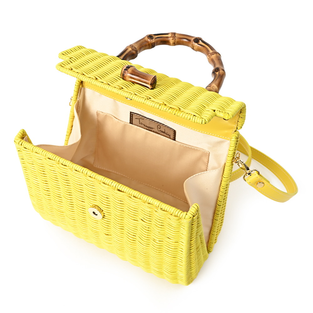 籐カゴバッグ イエロー トラディショナルスタンダード | よろずを継ぐ