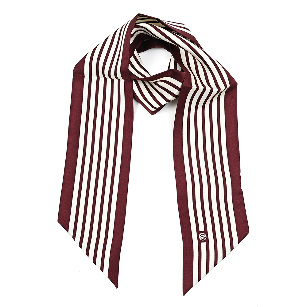 シルクタイスカーフ ボルドー トラディショナルスタンダード | よろず