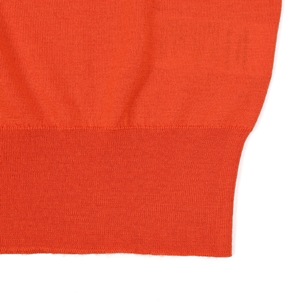 バイカラーニット オレンジ×ホワイト トラディショナルスタンダード